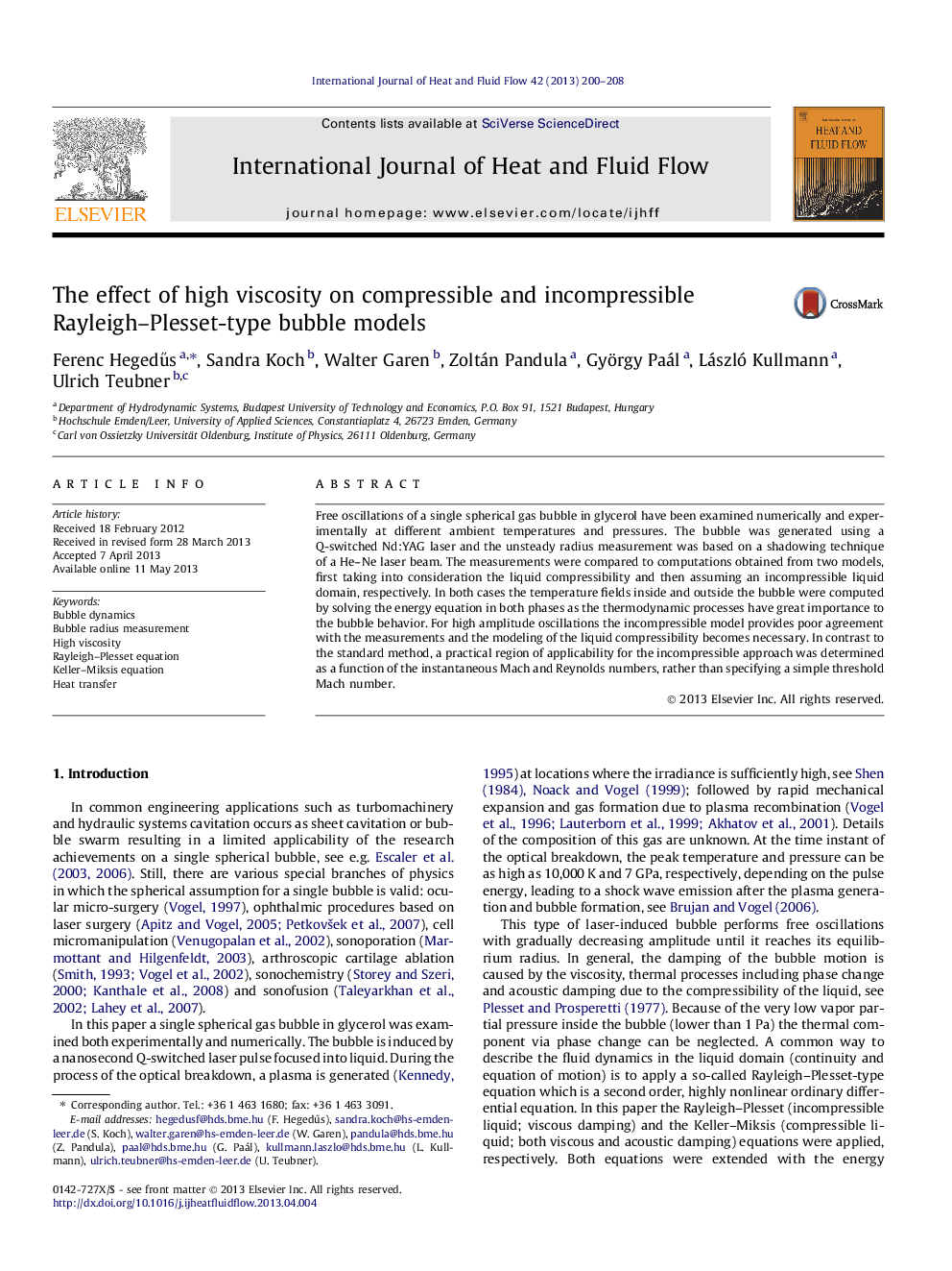 The effect of high viscosity on compressible and incompressible Rayleigh–Plesset-type bubble models