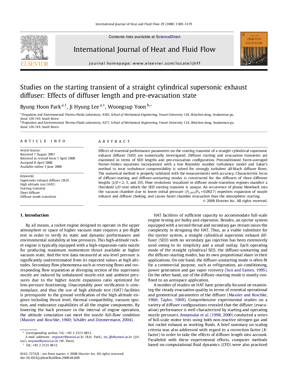 Studies on the starting transient of a straight cylindrical supersonic exhaust diffuser: Effects of diffuser length and pre-evacuation state