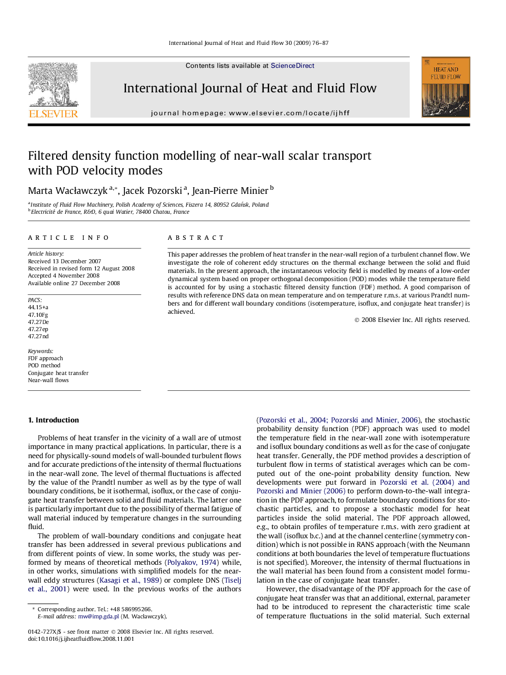Filtered density function modelling of near-wall scalar transport with POD velocity modes