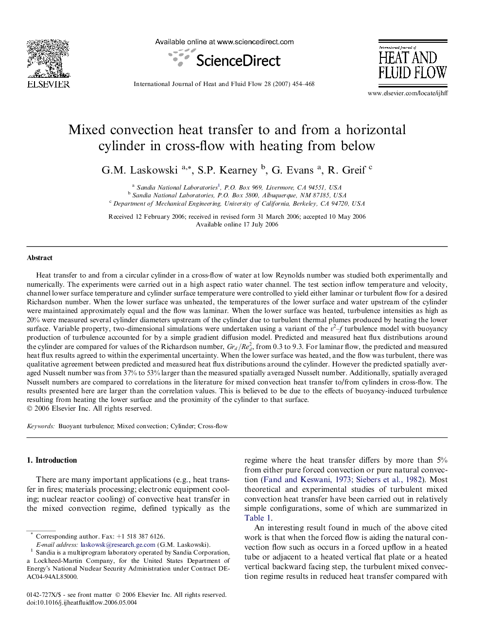 Mixed convection heat transfer to and from a horizontal cylinder in cross-flow with heating from below