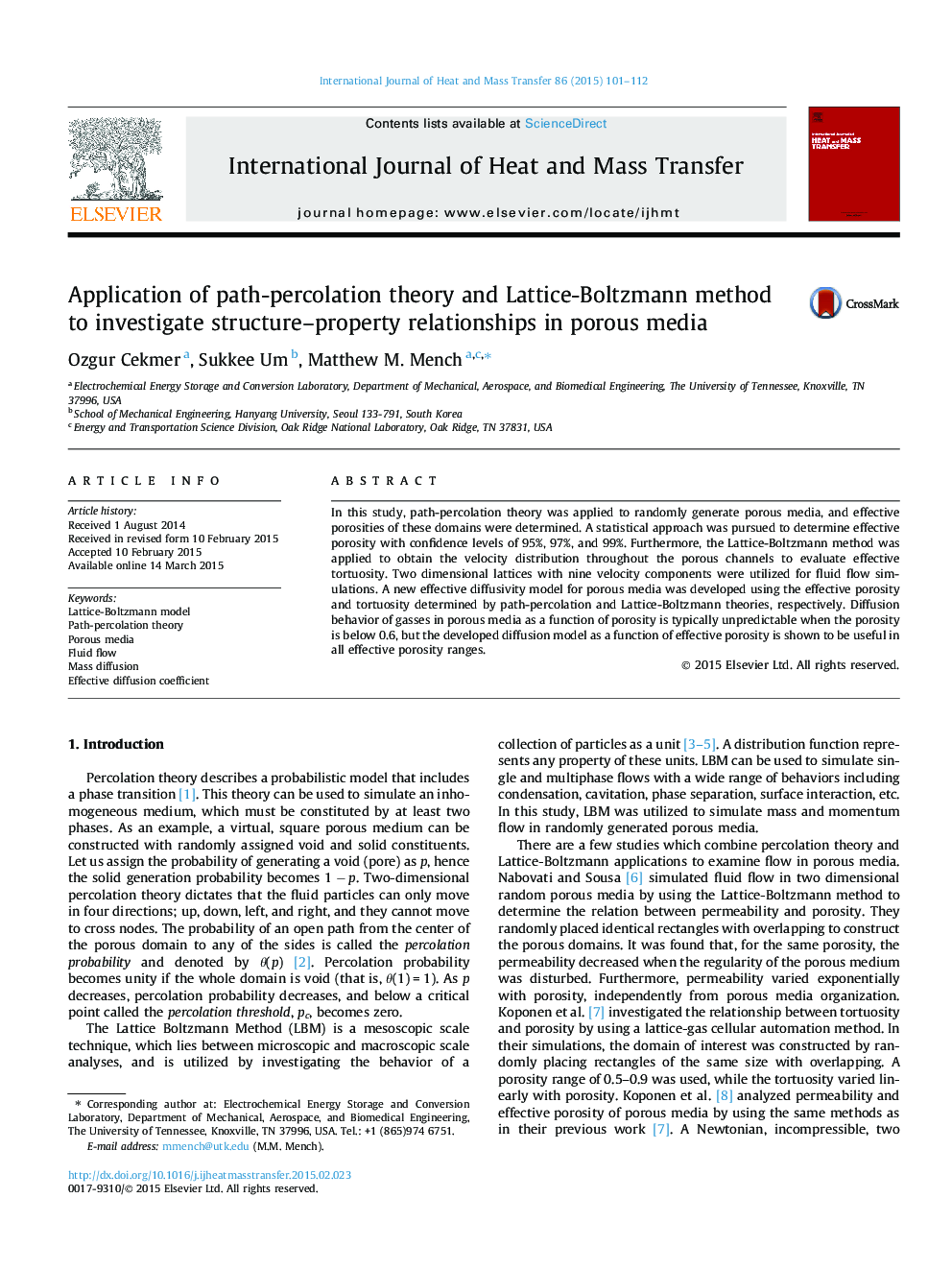 Application of path-percolation theory and Lattice-Boltzmann method to investigate structure–property relationships in porous media