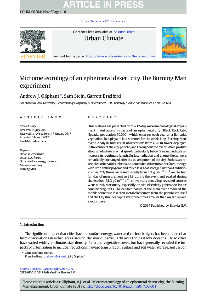 Micrometeorology of an ephemeral desert city, the Burning Man experiment