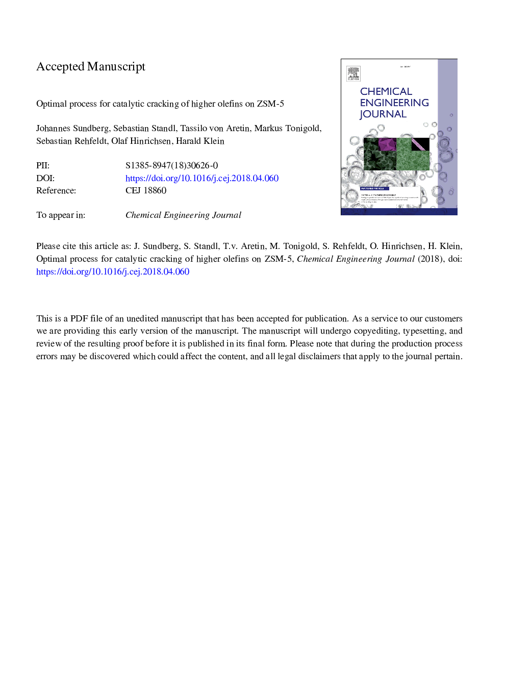 Optimal process for catalytic cracking of higher olefins on ZSM-5