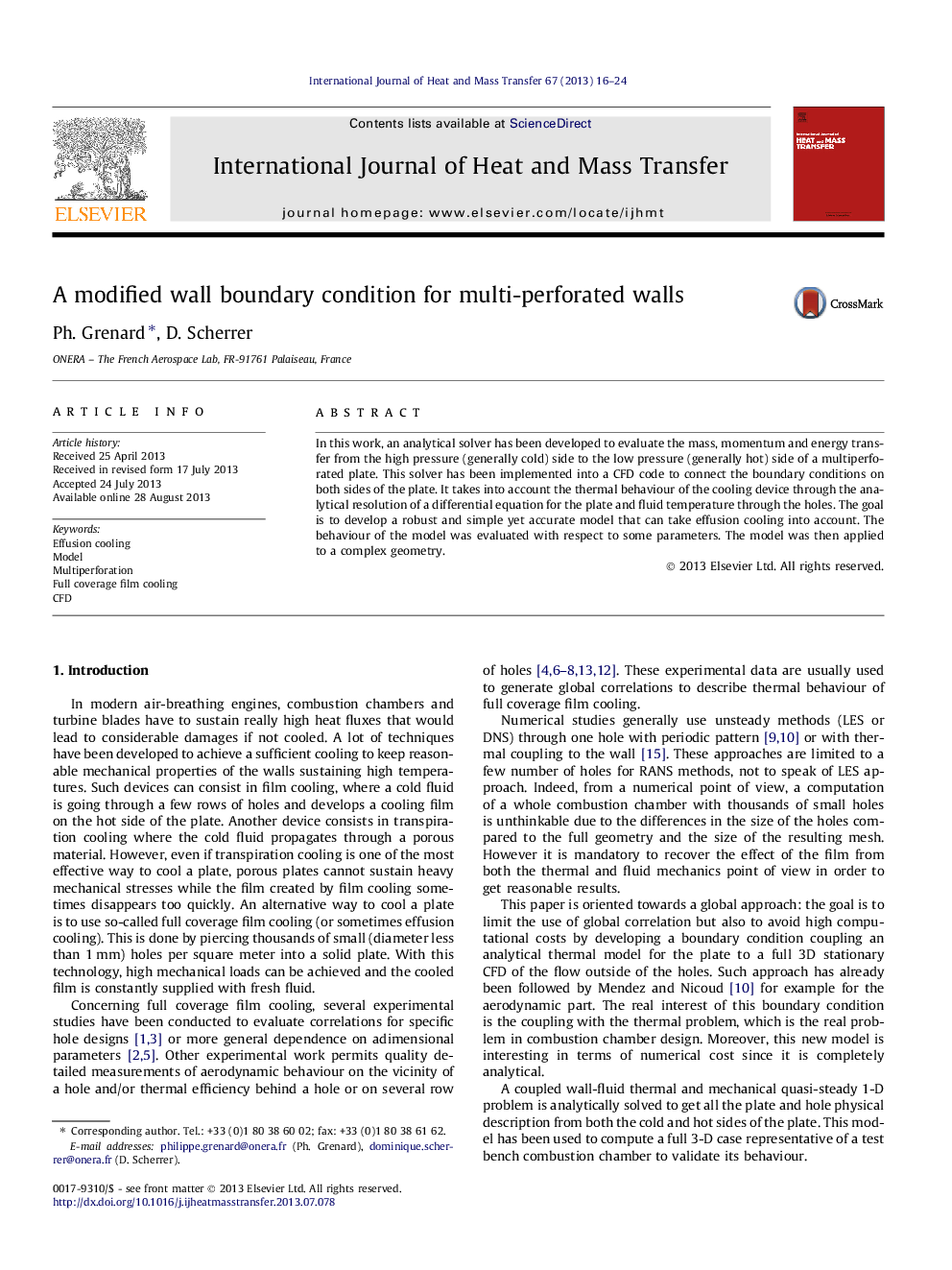 A modified wall boundary condition for multi-perforated walls