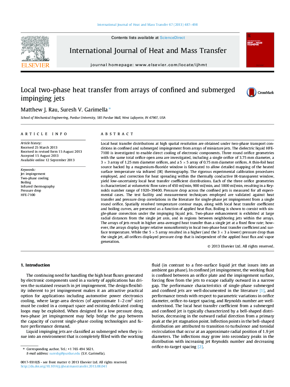 Local two-phase heat transfer from arrays of confined and submerged impinging jets