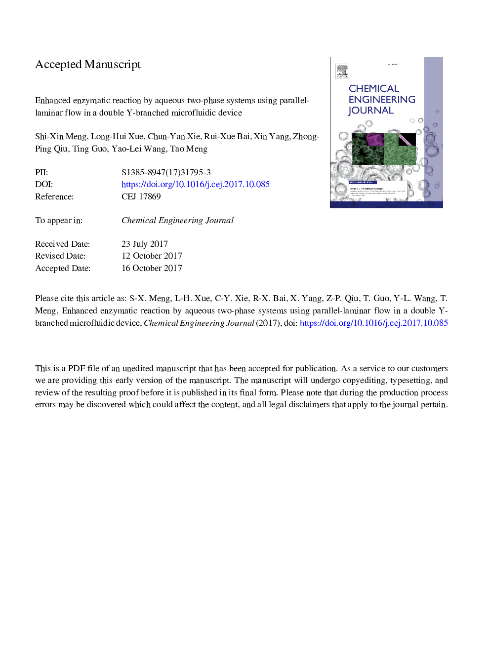 Enhanced enzymatic reaction by aqueous two-phase systems using parallel-laminar flow in a double Y-branched microfluidic device