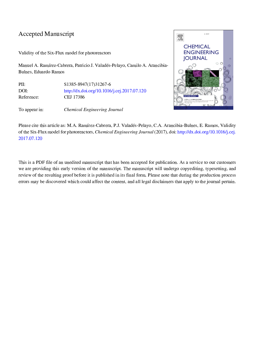 Validity of the Six-Flux model for photoreactors