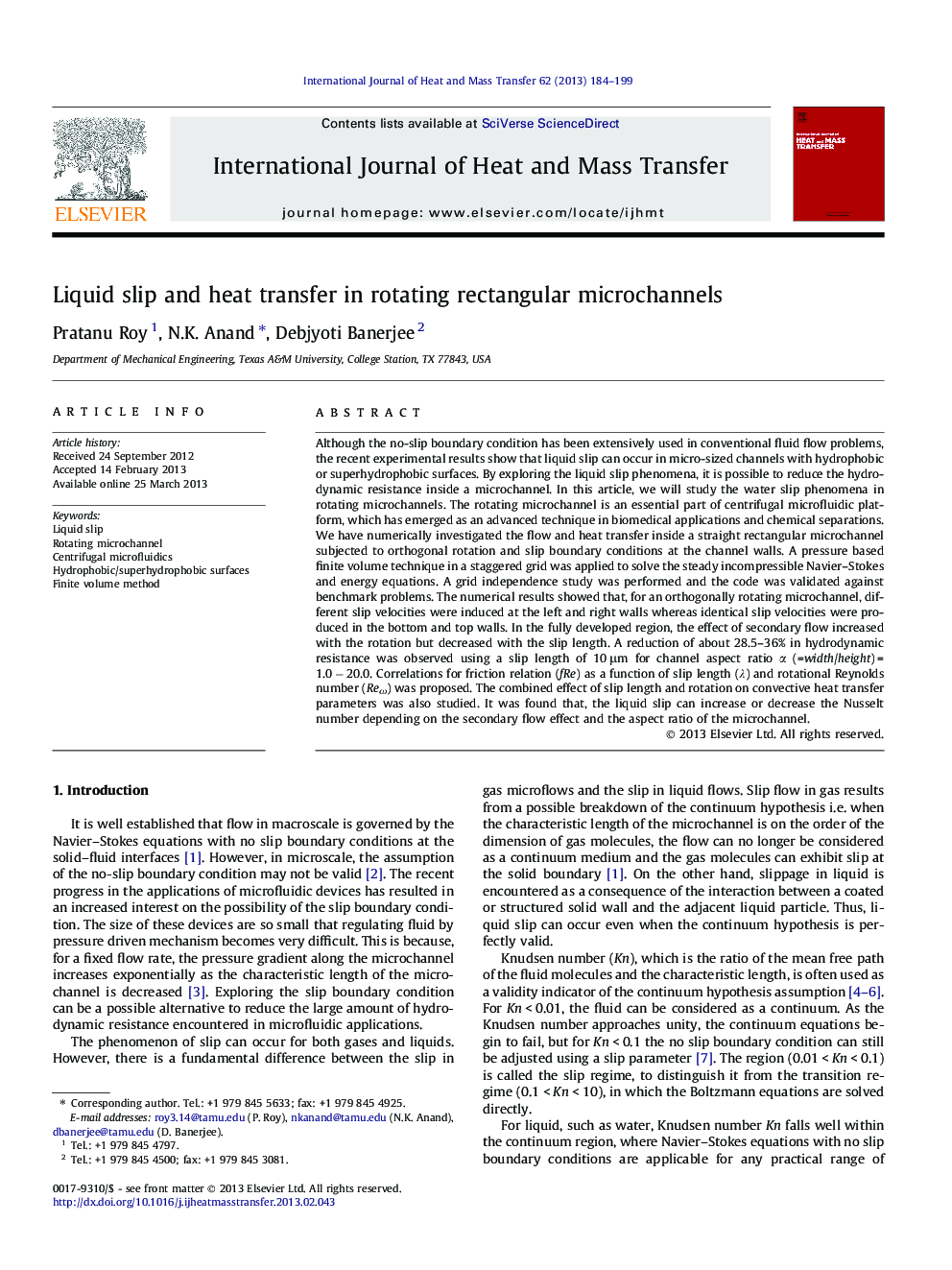 Liquid slip and heat transfer in rotating rectangular microchannels