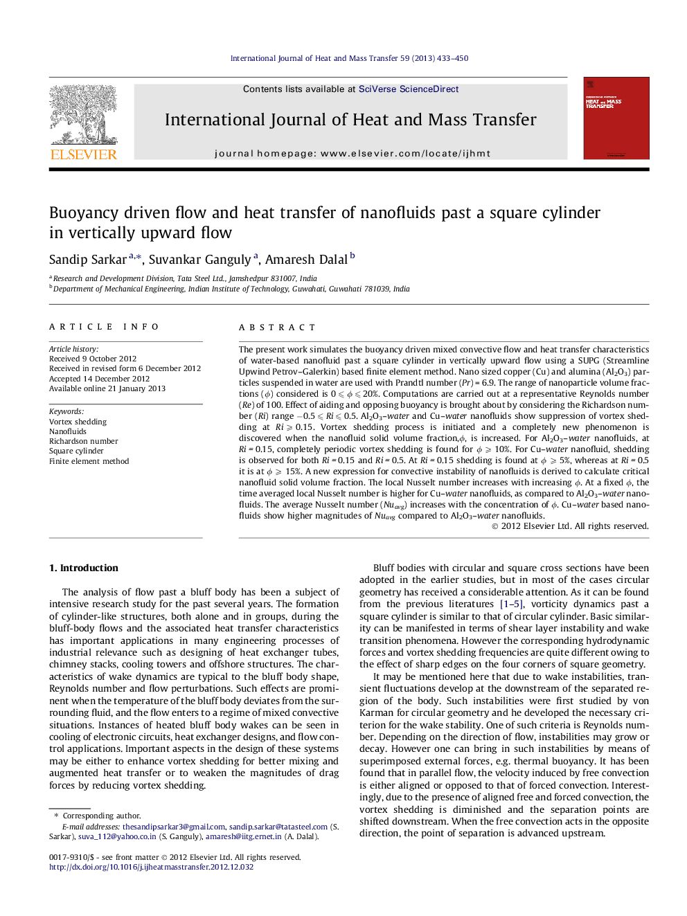 Buoyancy driven flow and heat transfer of nanofluids past a square cylinder in vertically upward flow