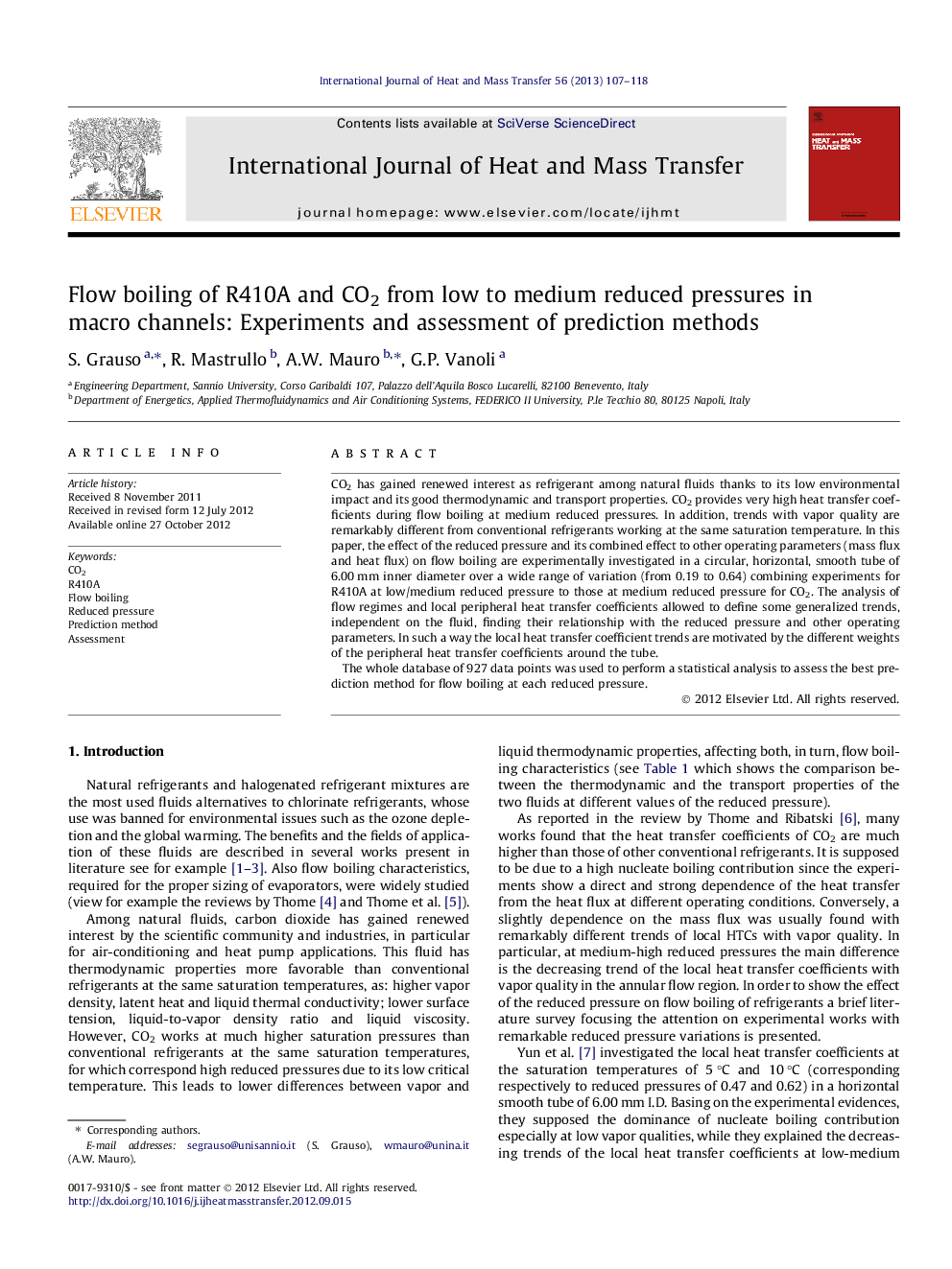 Flow boiling of R410A and CO2 from low to medium reduced pressures in macro channels: Experiments and assessment of prediction methods