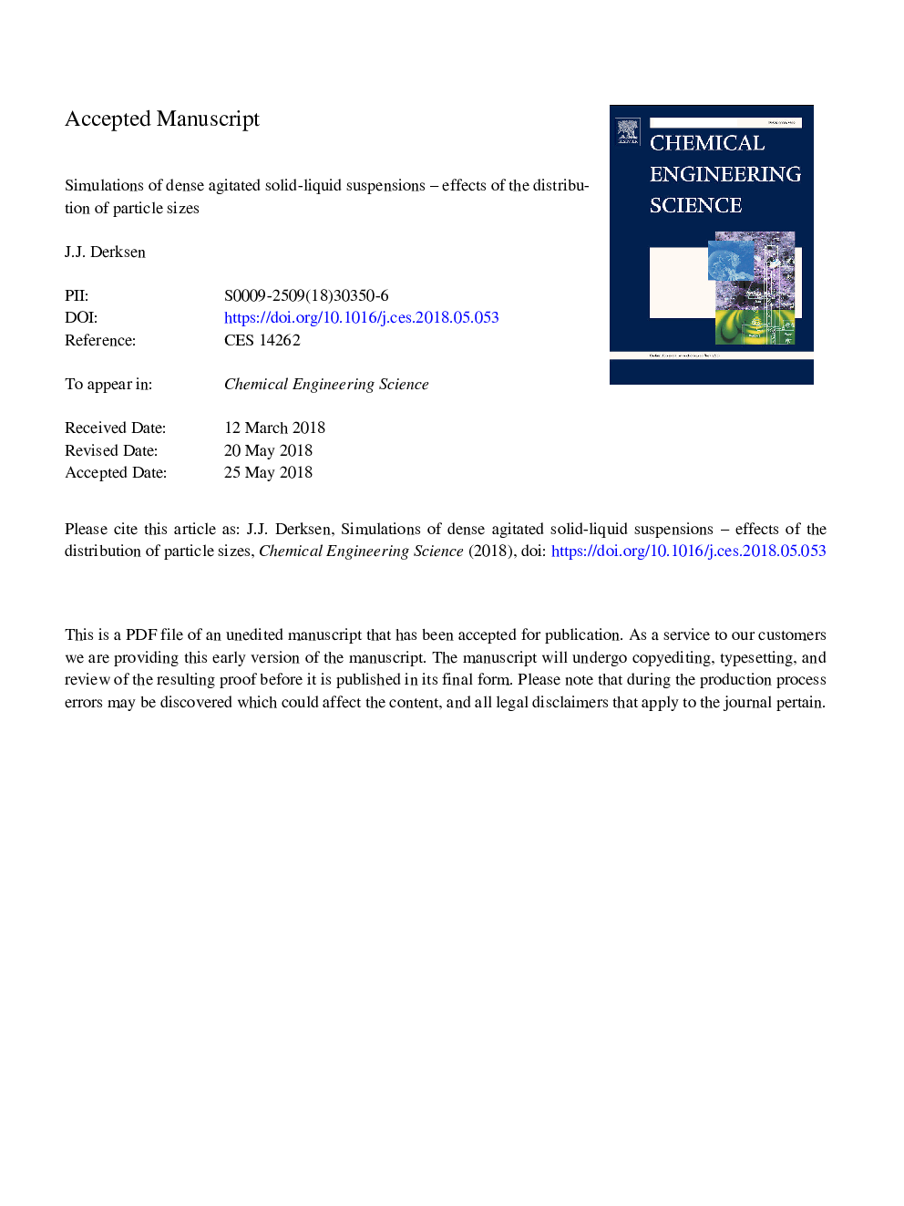 Simulations of dense agitated solid-liquid suspensions - Effects of the distribution of particle sizes