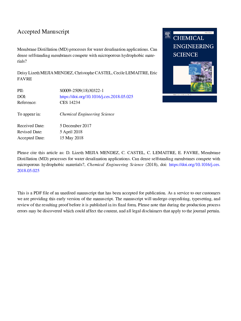 Membrane distillation (MD) processes for water desalination applications. Can dense selfstanding membranes compete with microporous hydrophobic materials?