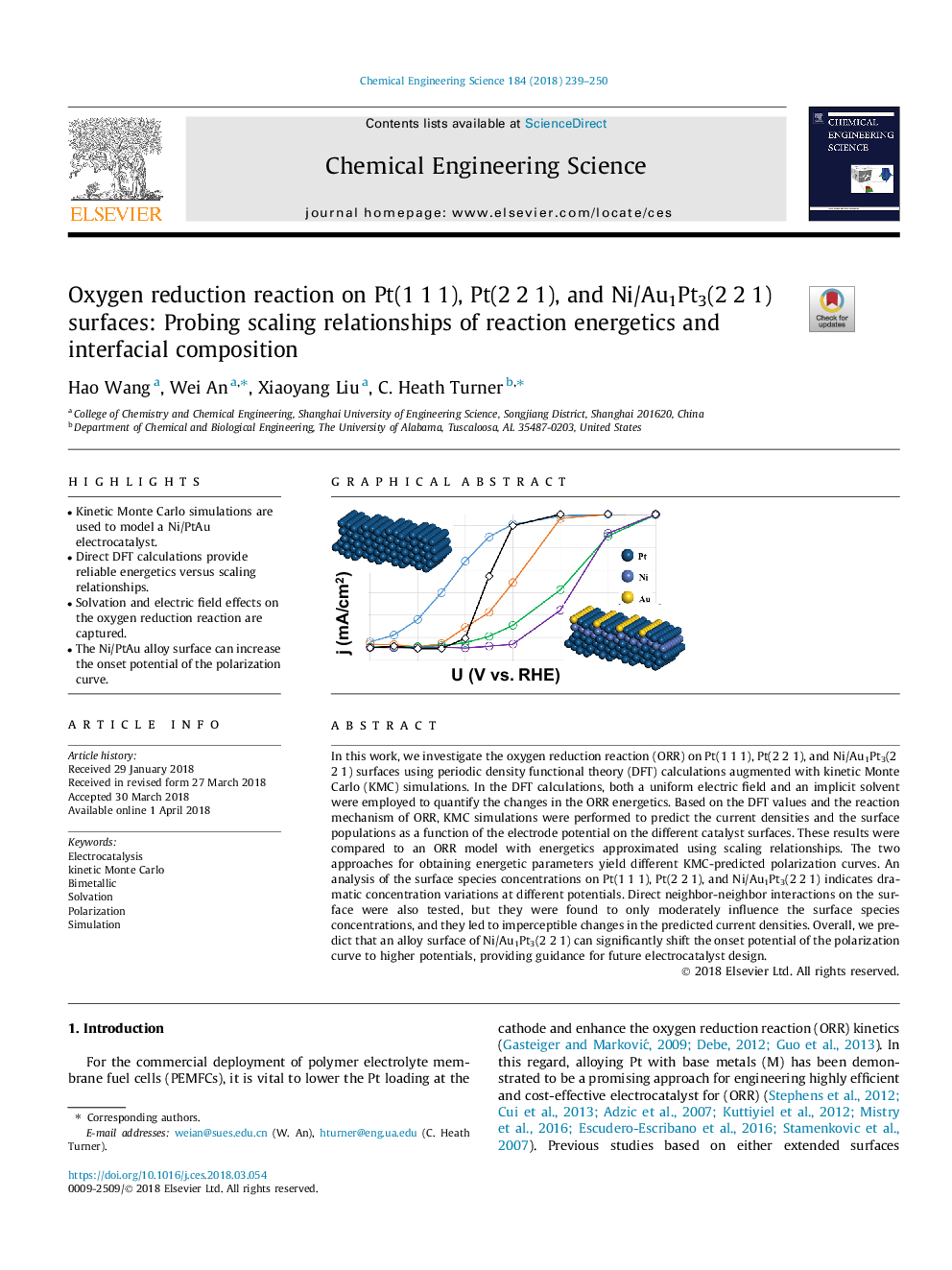 Oxygen reduction reaction on Pt(1â¯1â¯1), Pt(2â¯2â¯1), and Ni/Au1Pt3(2â¯2â¯1) surfaces: Probing scaling relationships of reaction energetics and interfacial composition