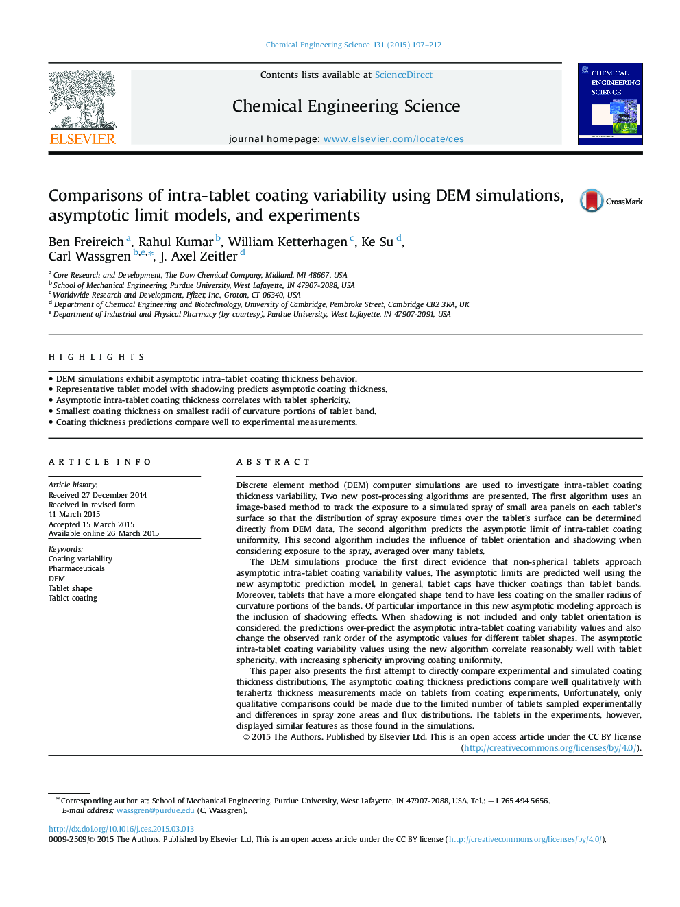 Comparisons of intra-tablet coating variability using DEM simulations, asymptotic limit models, and experiments