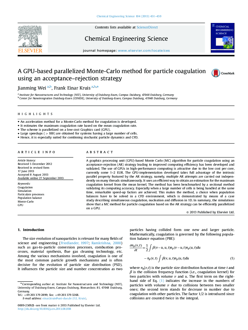 A GPU-based parallelized Monte-Carlo method for particle coagulation using an acceptance-rejection strategy