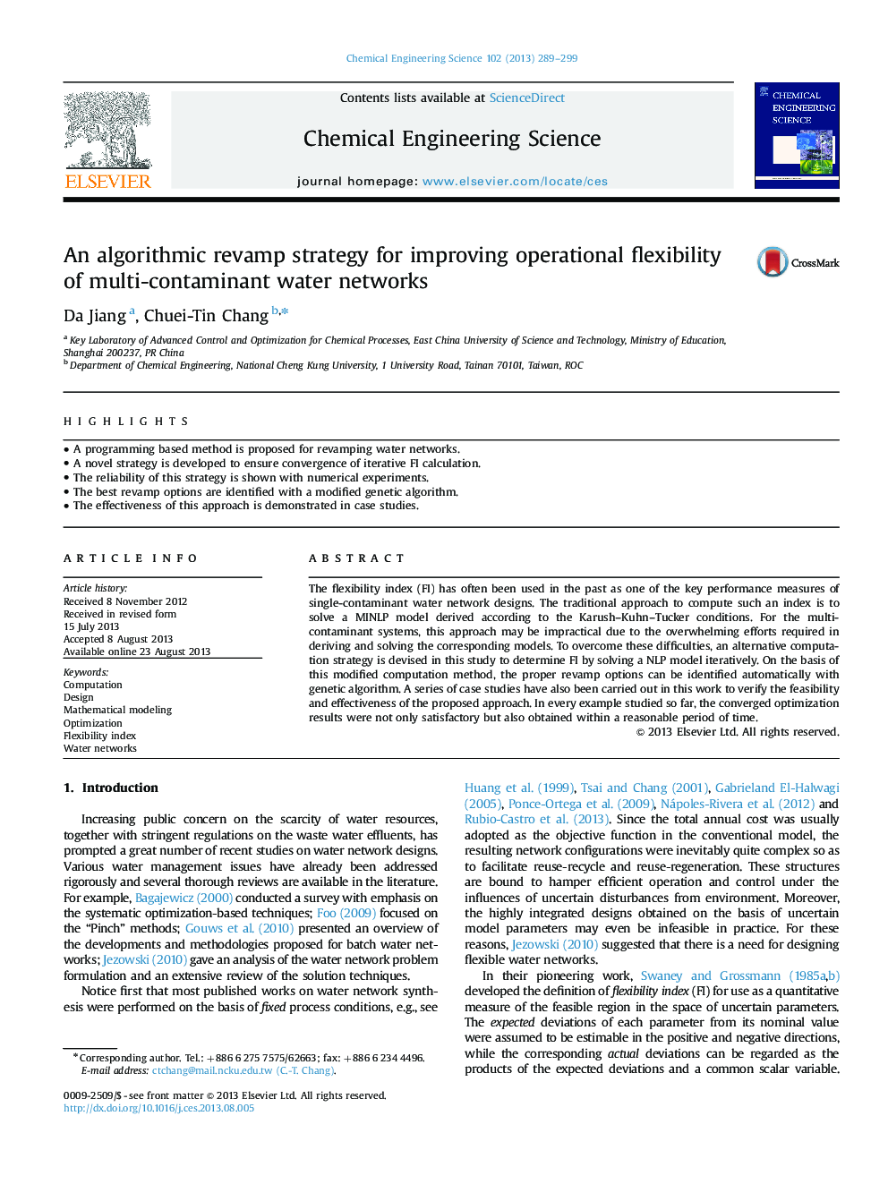 An algorithmic revamp strategy for improving operational flexibility of multi-contaminant water networks