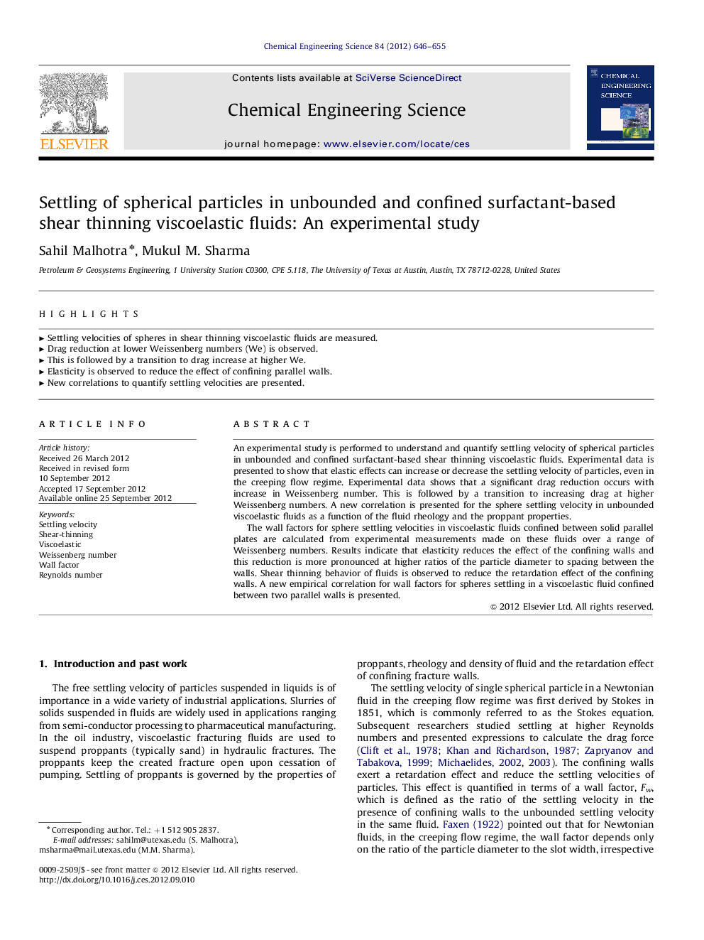 Settling of spherical particles in unbounded and confined surfactant-based shear thinning viscoelastic fluids: An experimental study