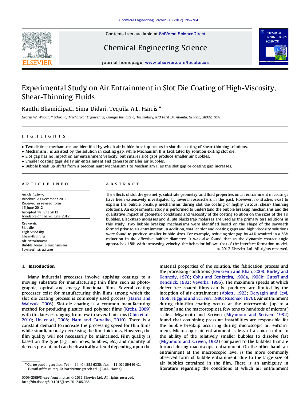 Experimental Study on Air Entrainment in Slot Die Coating of High-Viscosity, Shear-Thinning Fluids