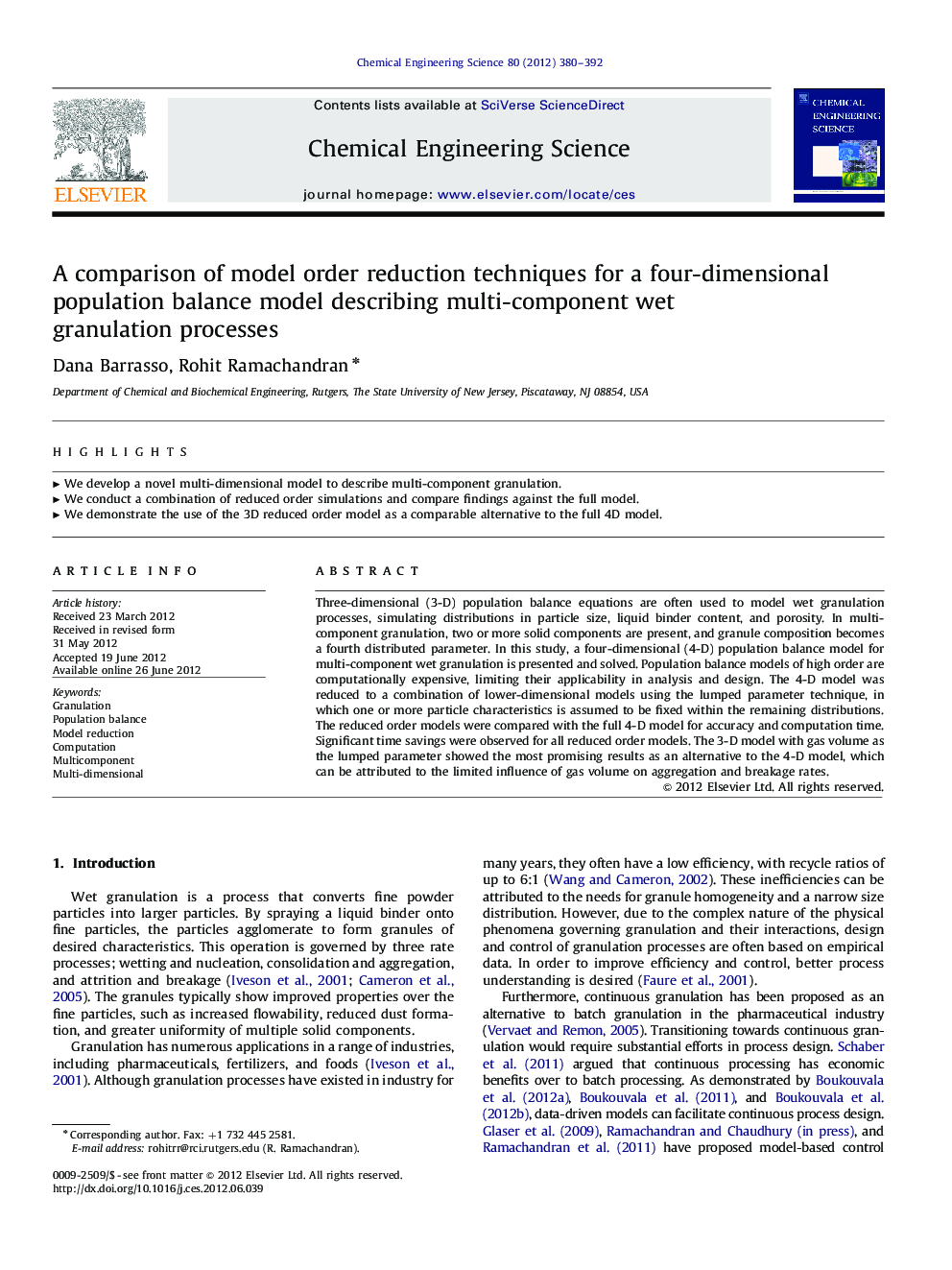 A comparison of model order reduction techniques for a four-dimensional population balance model describing multi-component wet granulation processes