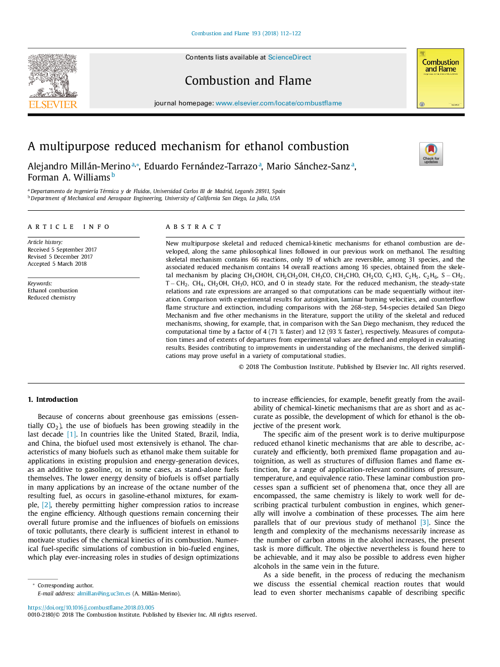 A multipurpose reduced mechanism for ethanol combustion