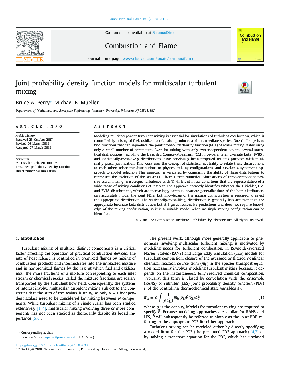 Joint probability density function models for multiscalar turbulent mixing