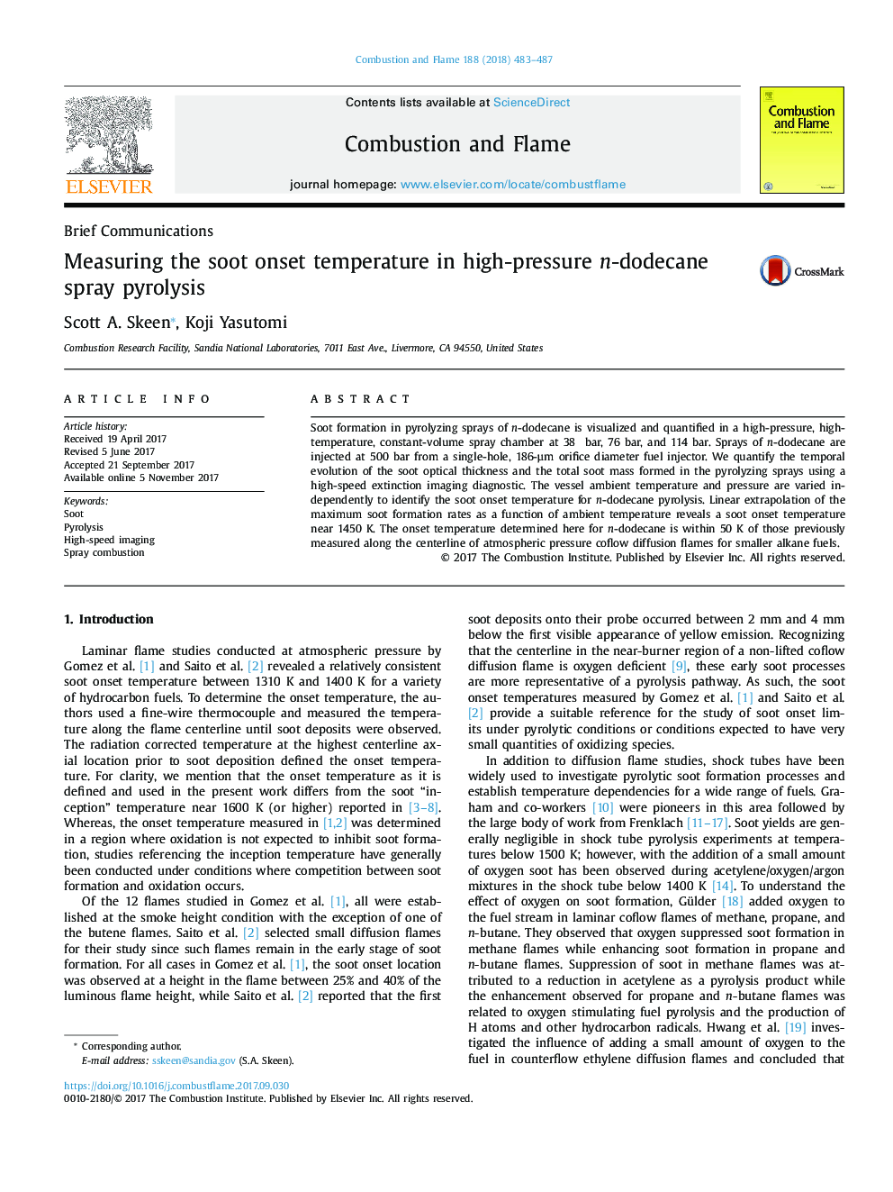 Measuring the soot onset temperature in high-pressure n-dodecane spray pyrolysis