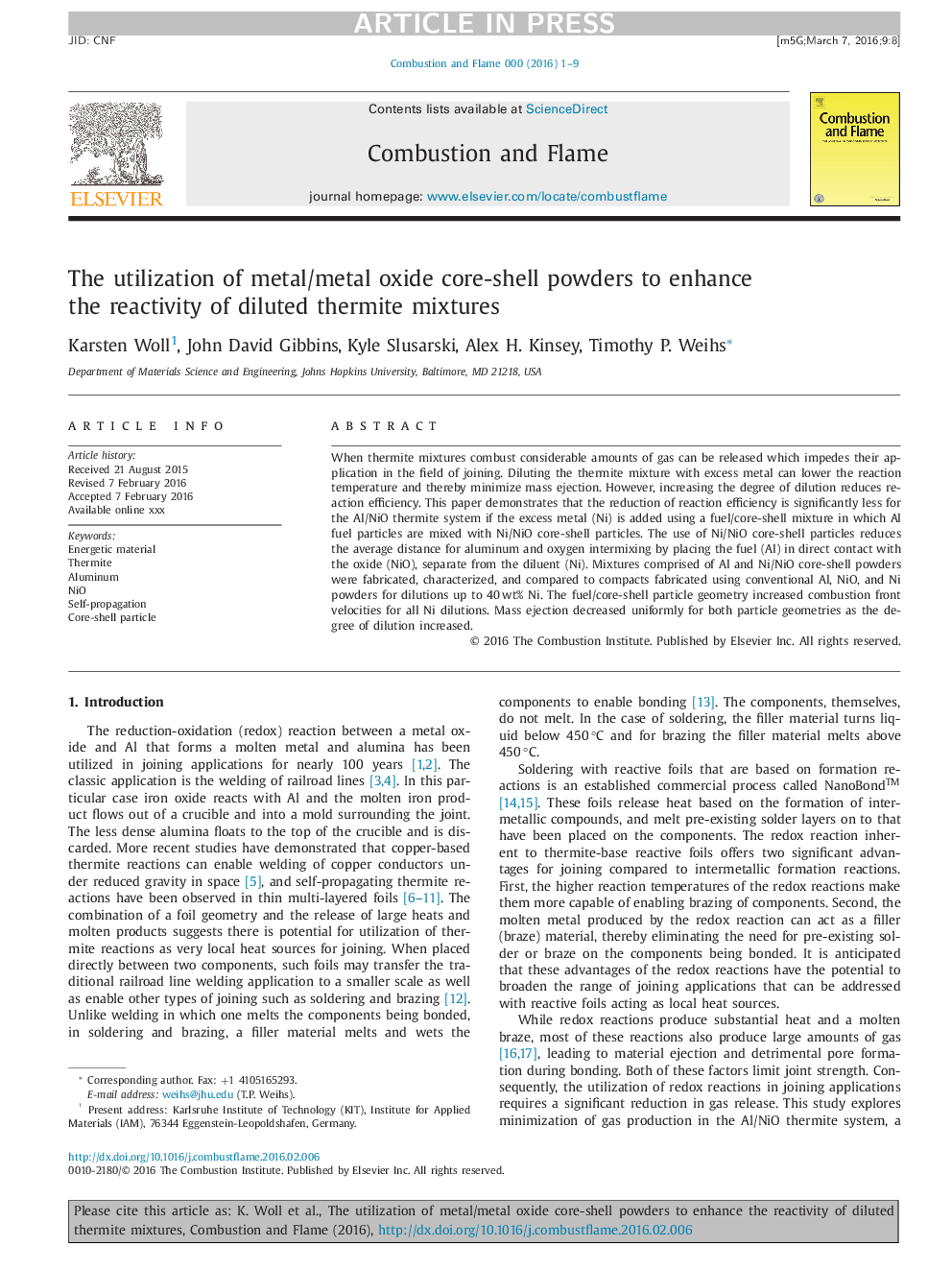 The utilization of metal/metal oxide core-shell powders to enhance the reactivity of diluted thermite mixtures