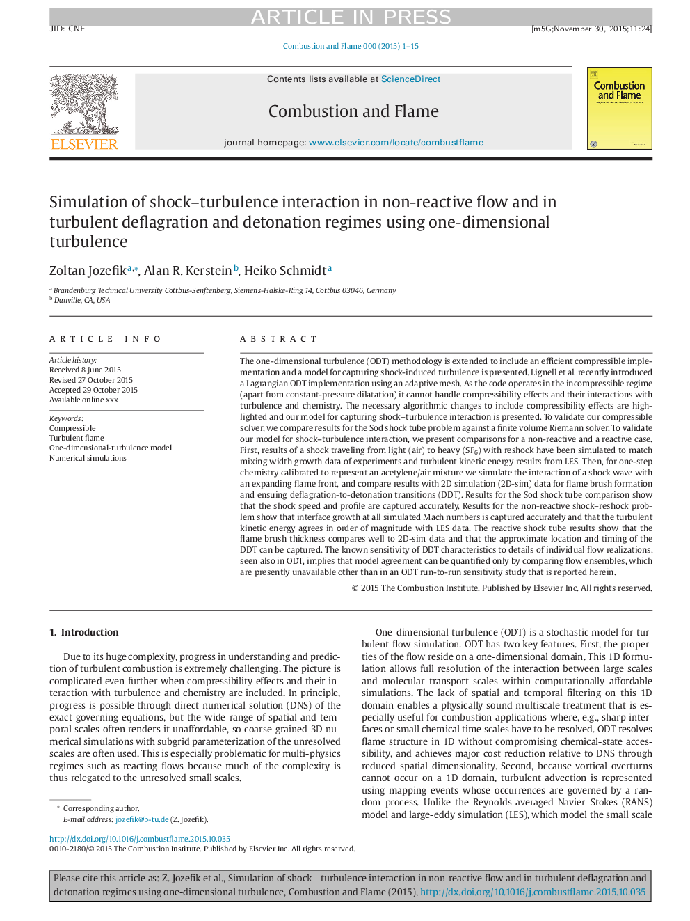 Simulation of shock-turbulence interaction in non-reactive flow and in turbulent deflagration and detonation regimes using one-dimensional turbulence