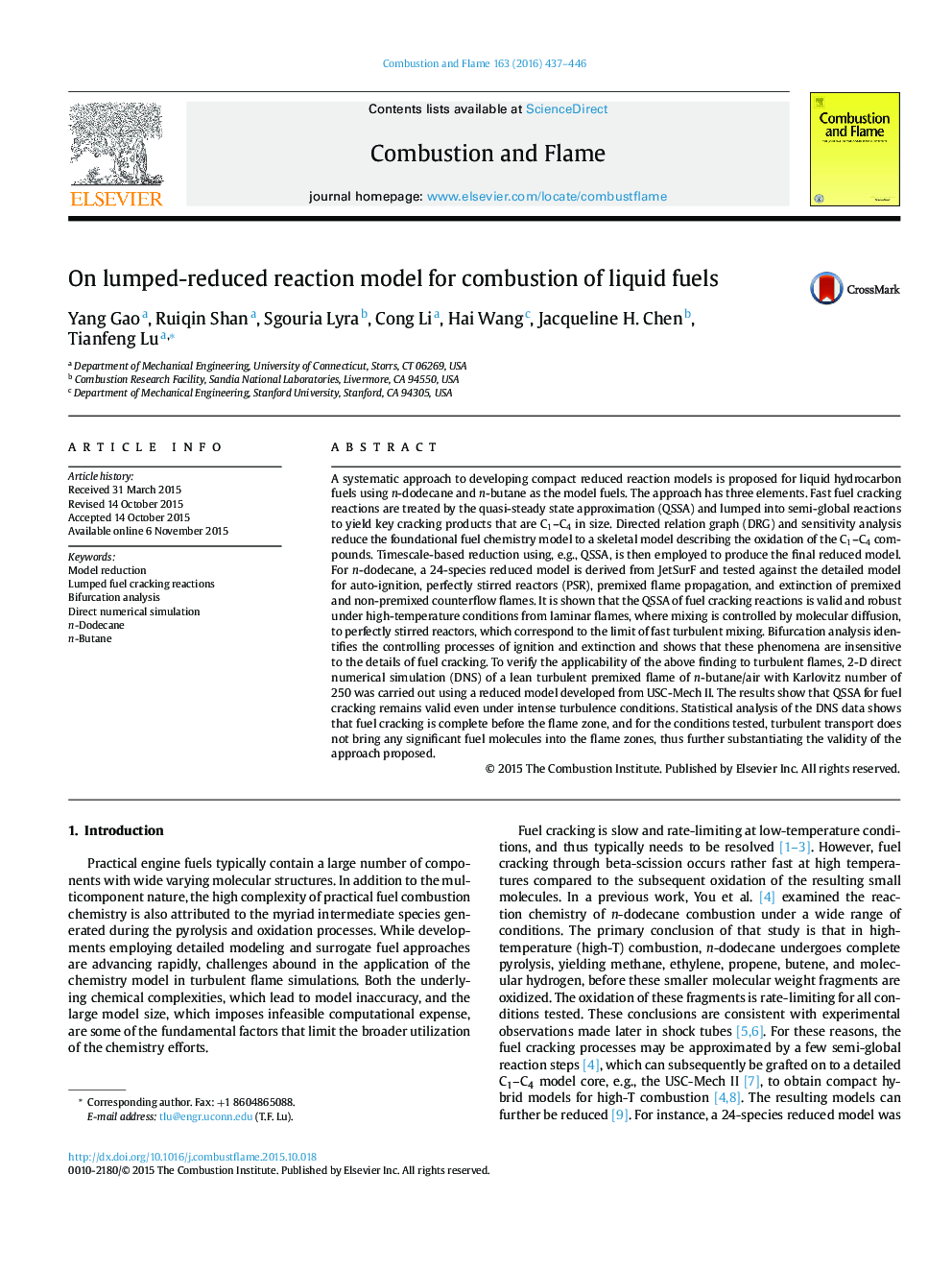 On lumped-reduced reaction model for combustion of liquid fuels