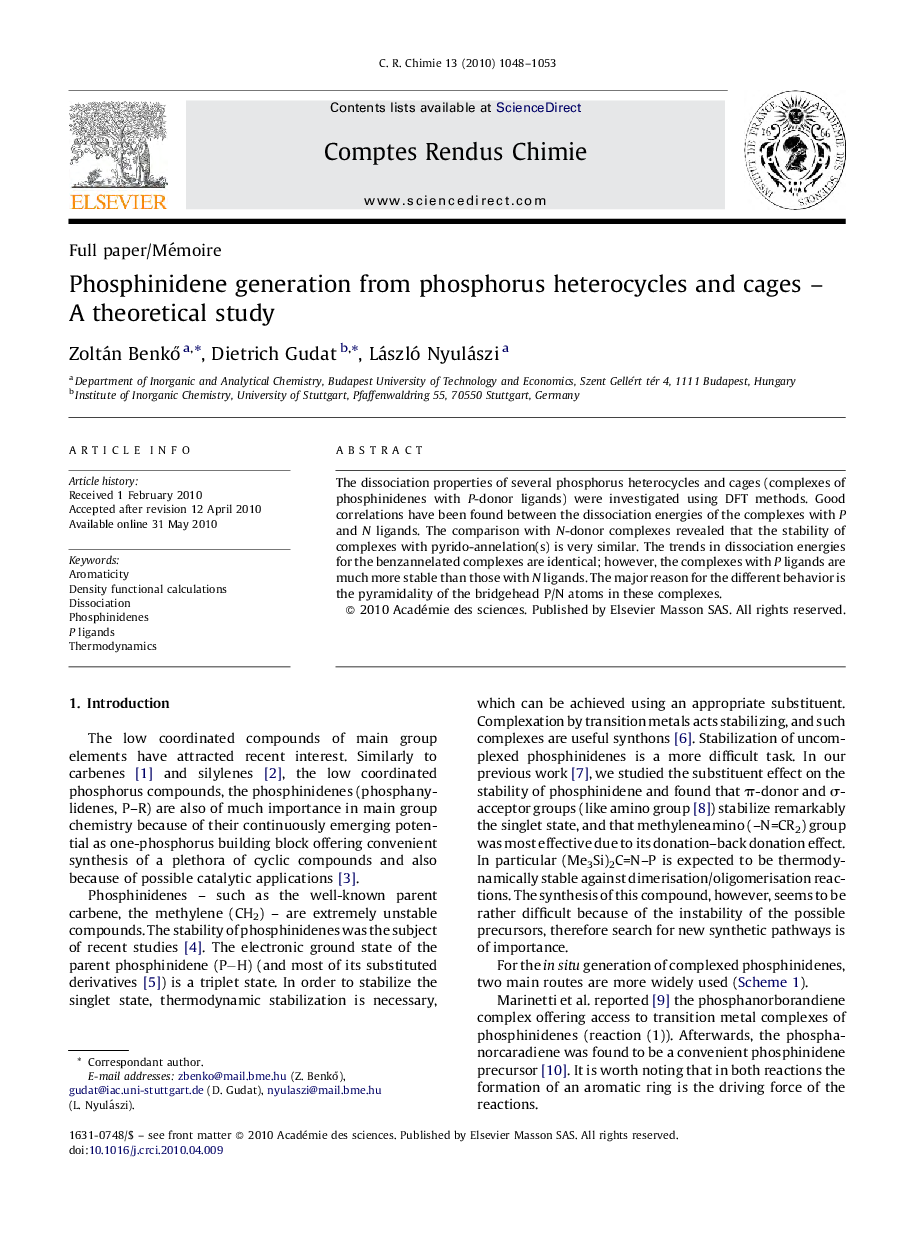 Phosphinidene generation from phosphorus heterocycles and cages - A theoretical study