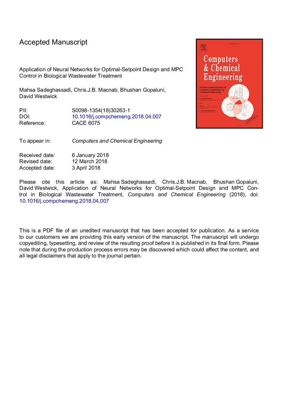 Application of neural networks for optimal-setpoint design and MPC control in biological wastewater treatment