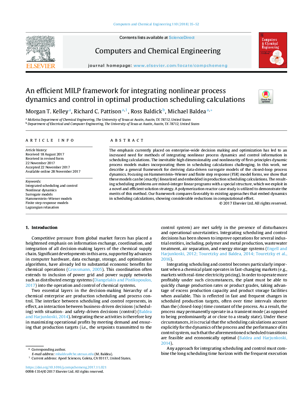 An efficient MILP framework for integrating nonlinear process dynamics and control in optimal production scheduling calculations