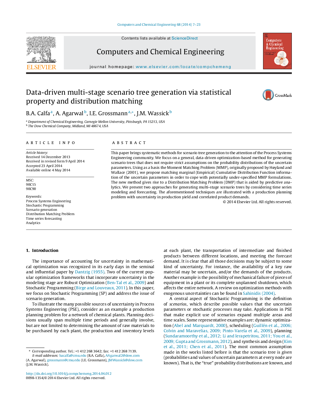 Data-driven multi-stage scenario tree generation via statistical property and distribution matching