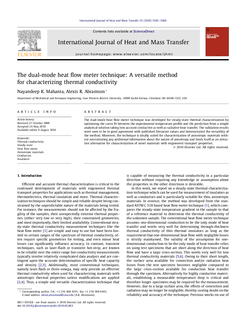 The dual-mode heat flow meter technique: A versatile method for characterizing thermal conductivity