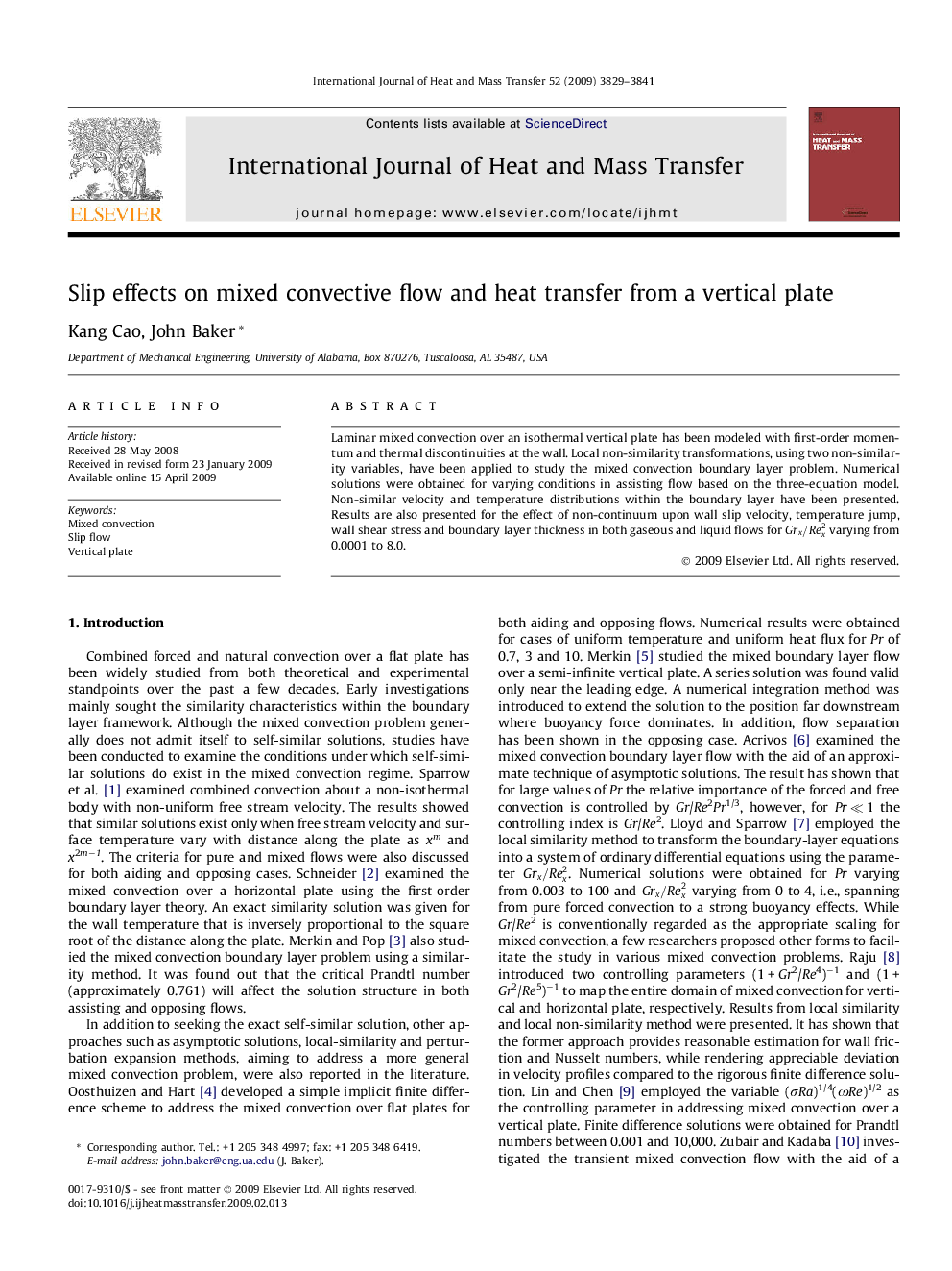 Slip effects on mixed convective flow and heat transfer from a vertical plate