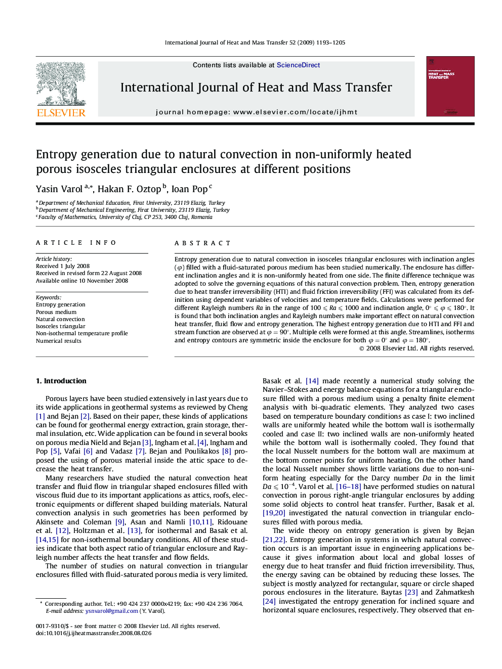 Entropy generation due to natural convection in non-uniformly heated porous isosceles triangular enclosures at different positions