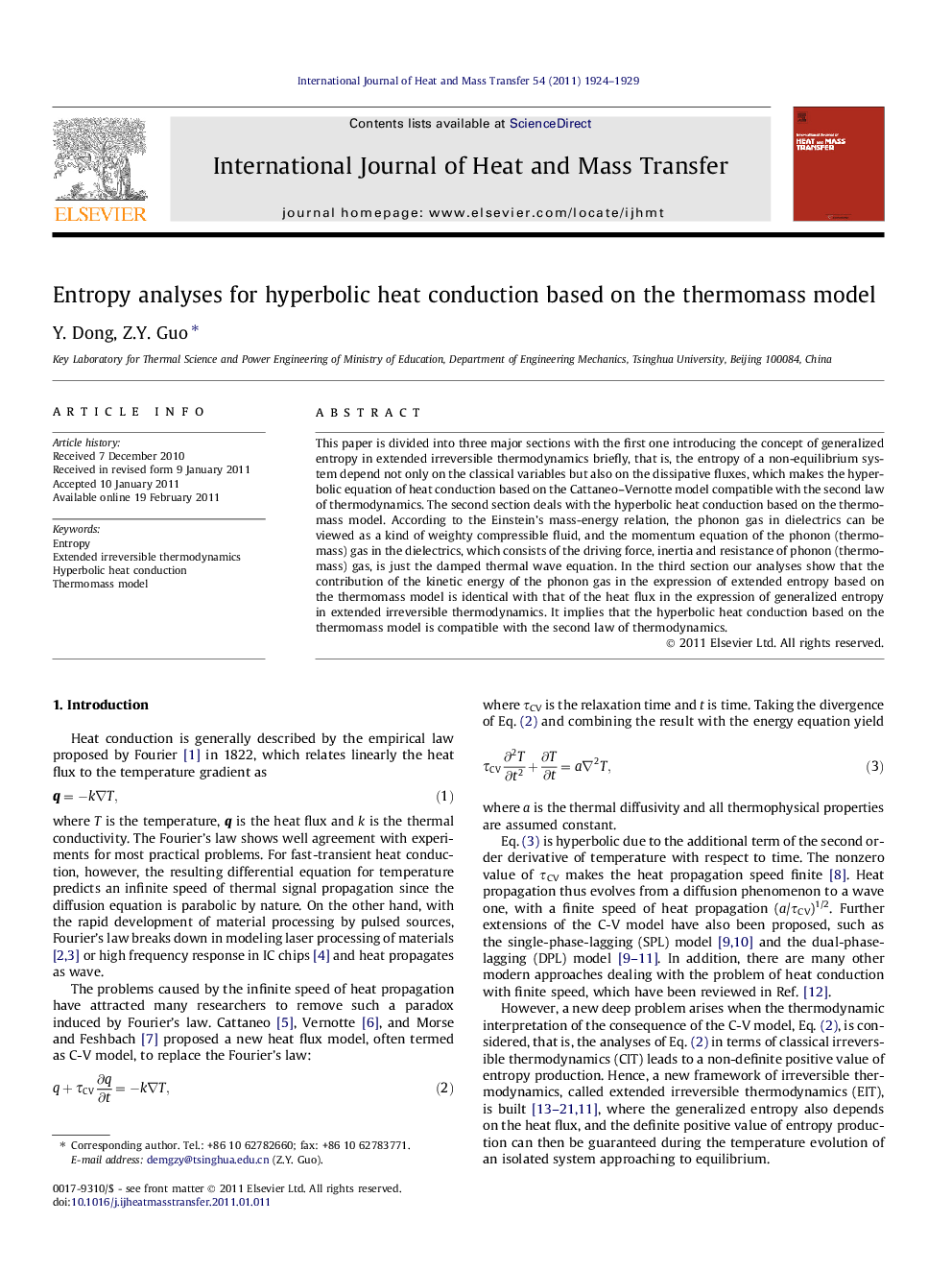 Entropy analyses for hyperbolic heat conduction based on the thermomass model