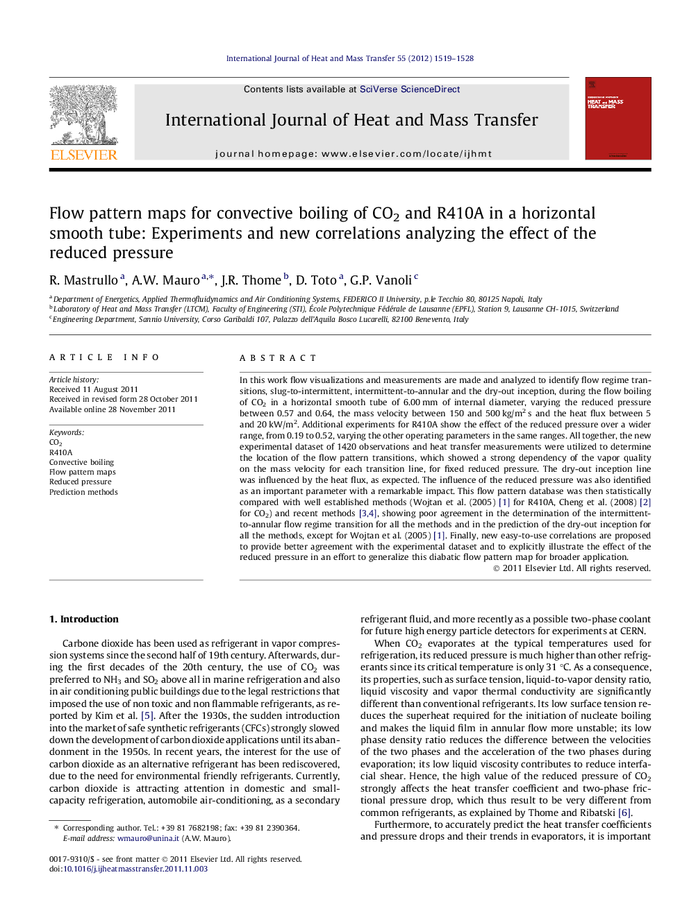 Flow pattern maps for convective boiling of CO2 and R410A in a horizontal smooth tube: Experiments and new correlations analyzing the effect of the reduced pressure