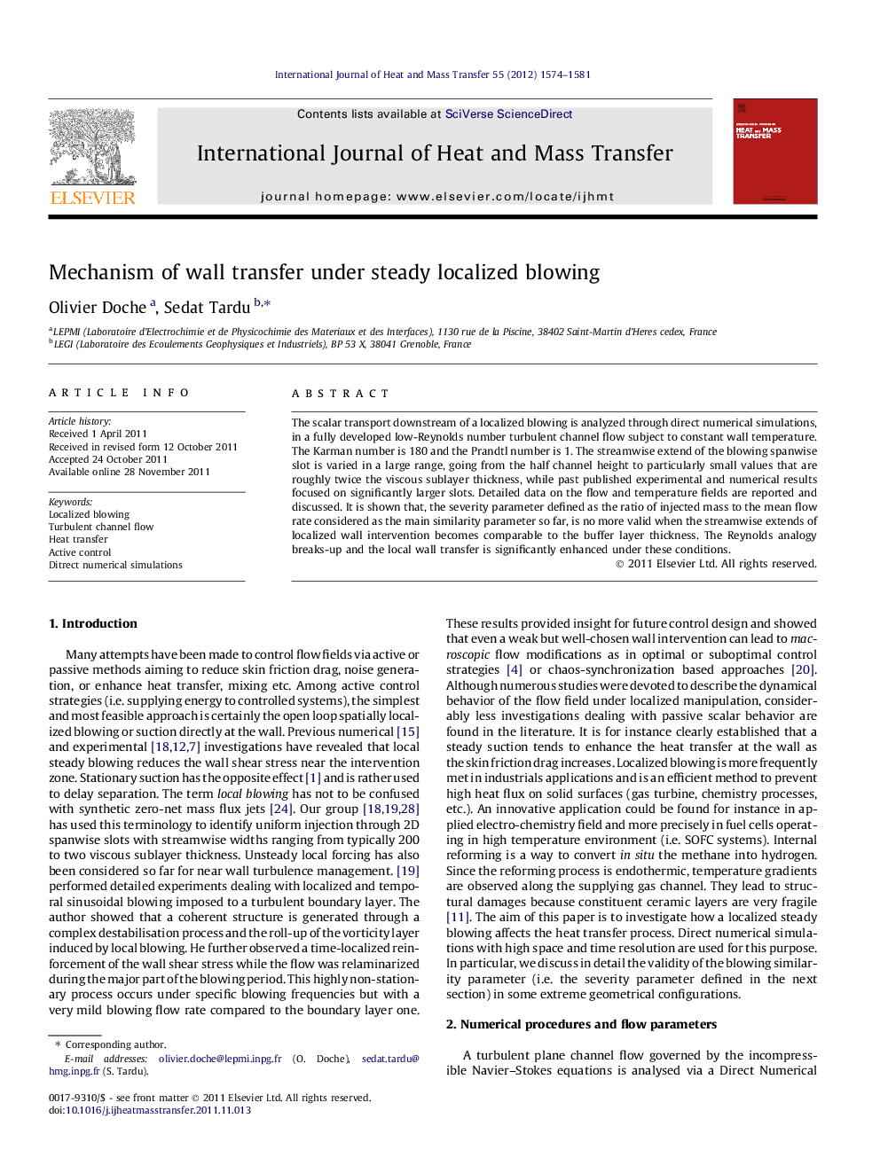 Mechanism of wall transfer under steady localized blowing