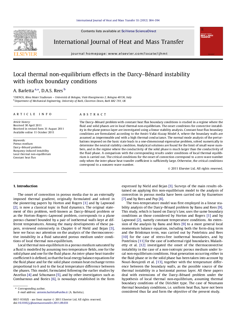 Local thermal non-equilibrium effects in the Darcy–Bénard instability with isoflux boundary conditions