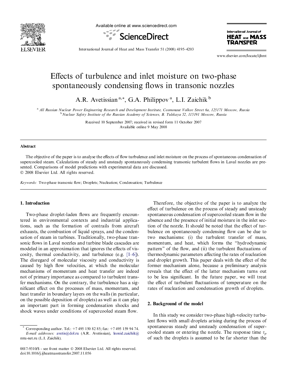 Effects of turbulence and inlet moisture on two-phase spontaneously condensing flows in transonic nozzles