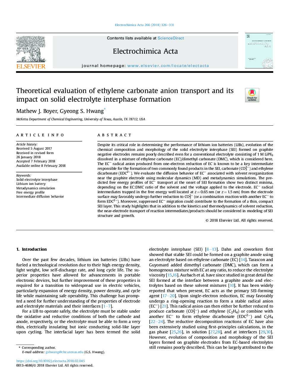 Theoretical evaluation of ethylene carbonate anion transport and its impact on solid electrolyte interphase formation