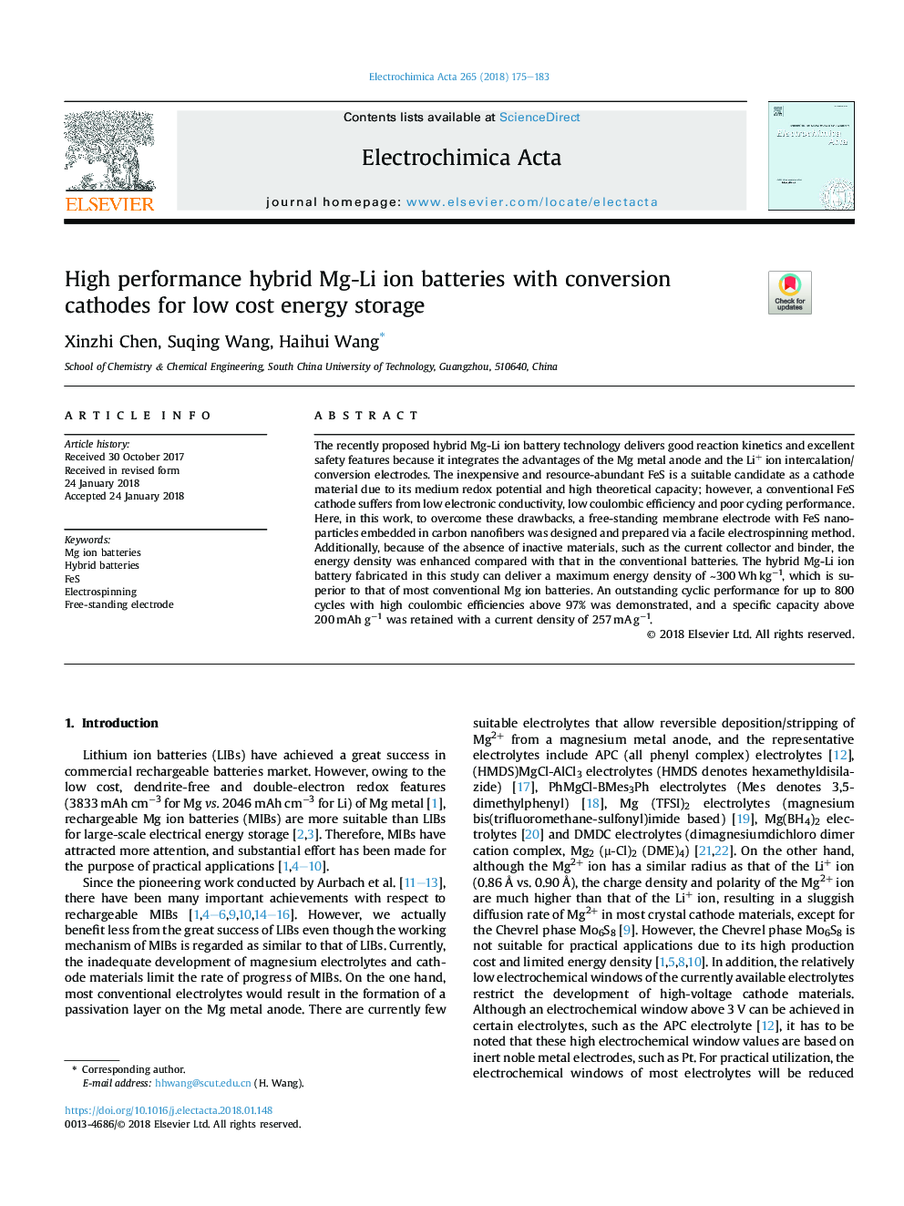 High performance hybrid Mg-Li ion batteries with conversion cathodes for low cost energy storage