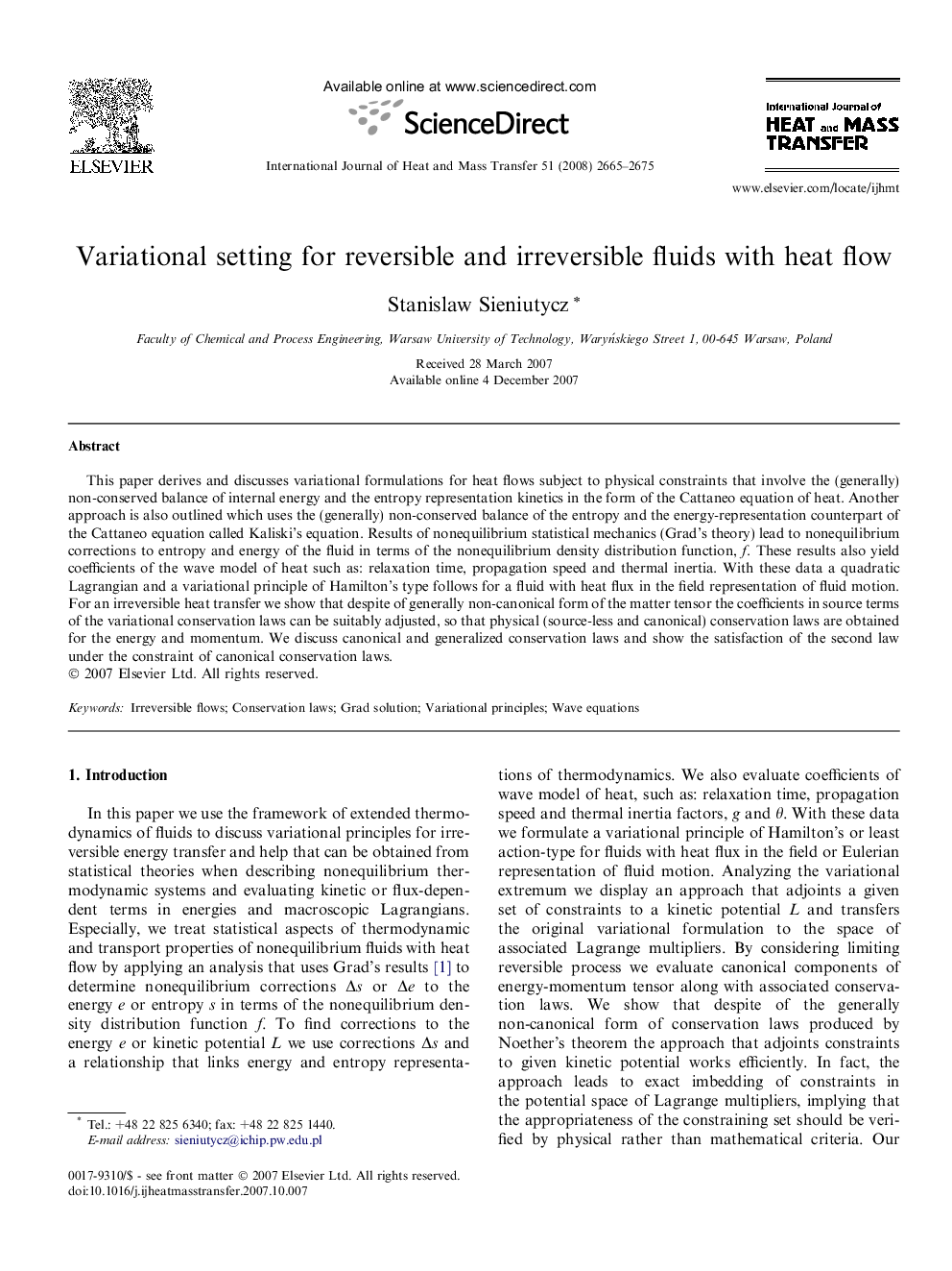 Variational setting for reversible and irreversible fluids with heat flow