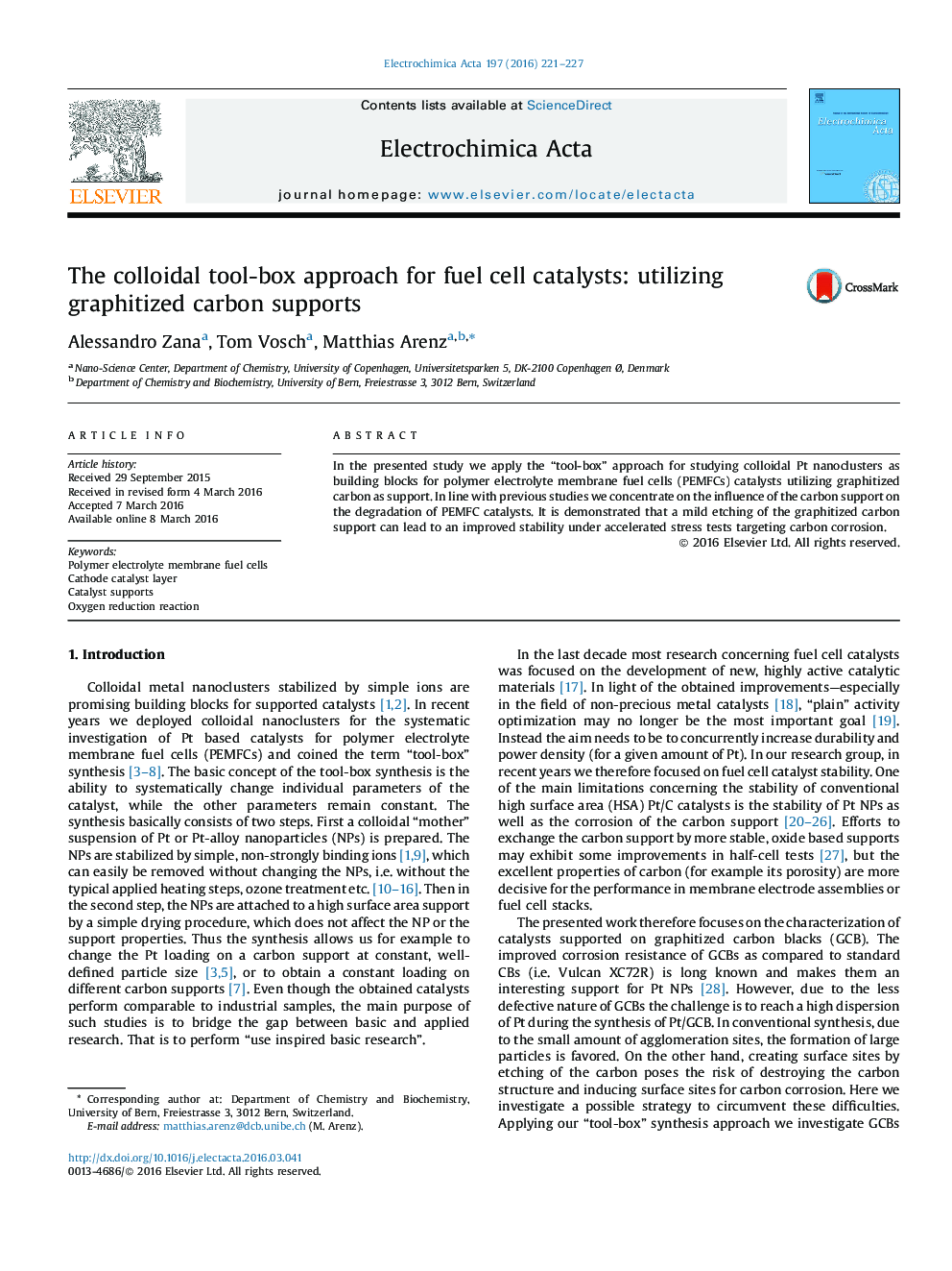 The colloidal tool-box approach for fuel cell catalysts: utilizing graphitized carbon supports