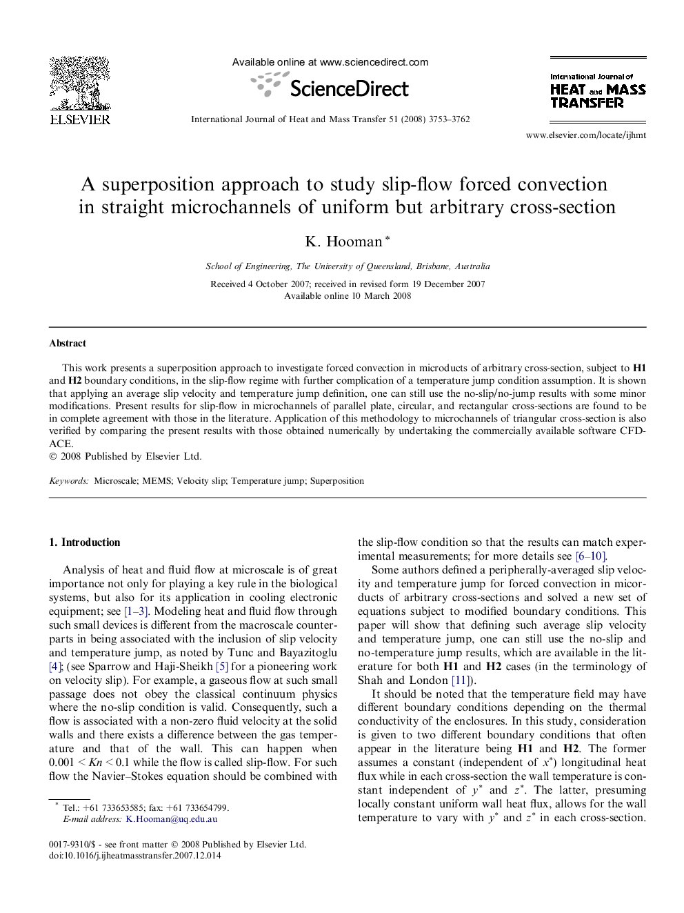 A superposition approach to study slip-flow forced convection in straight microchannels of uniform but arbitrary cross-section