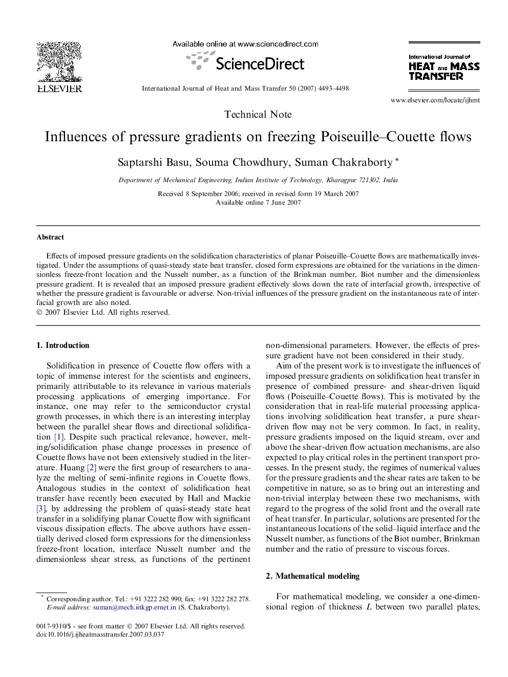 Influences of pressure gradients on freezing Poiseuille-Couette flows