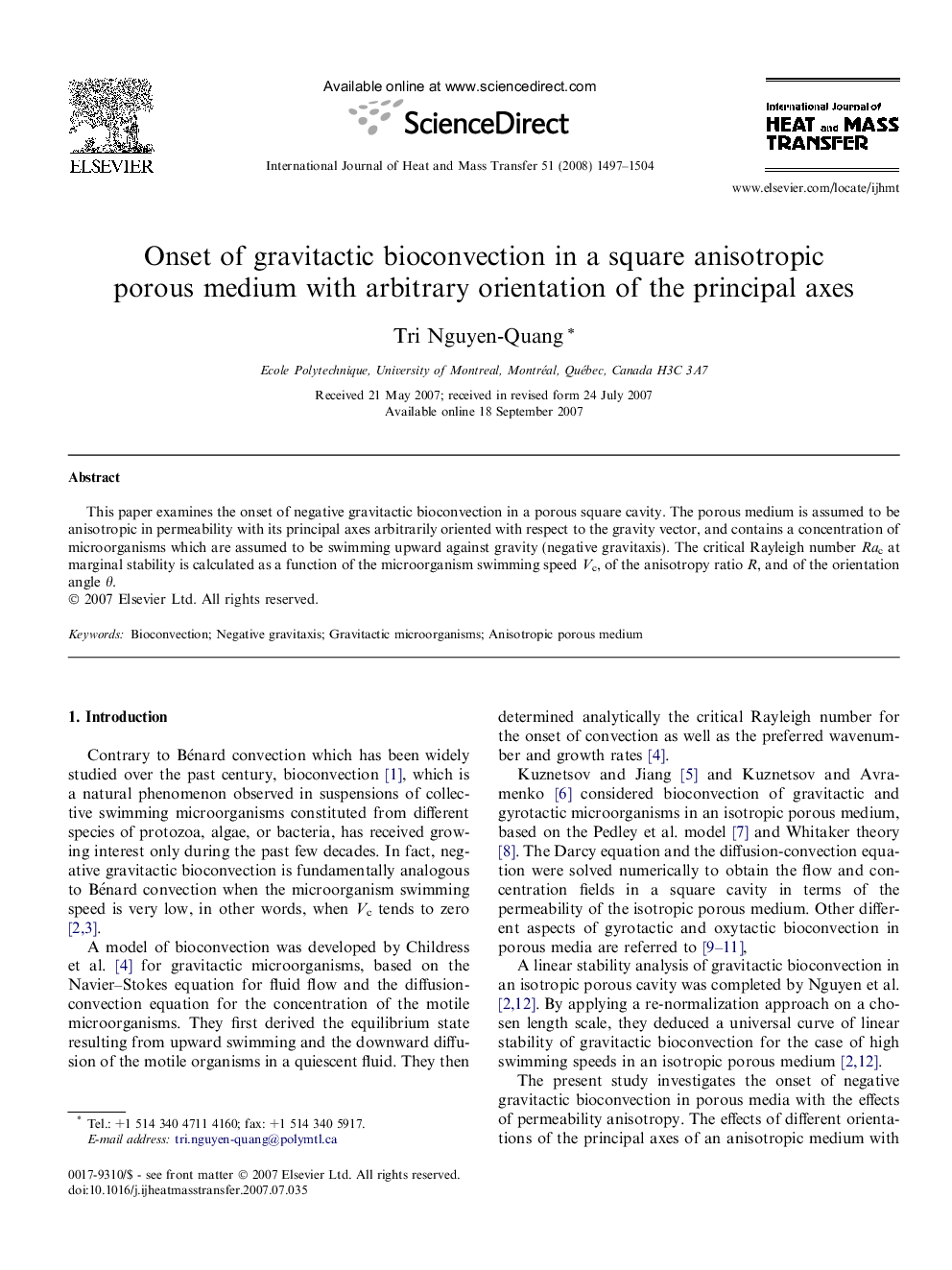 Onset of gravitactic bioconvection in a square anisotropic porous medium with arbitrary orientation of the principal axes