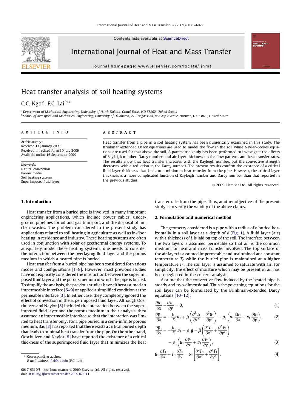 Heat transfer analysis of soil heating systems