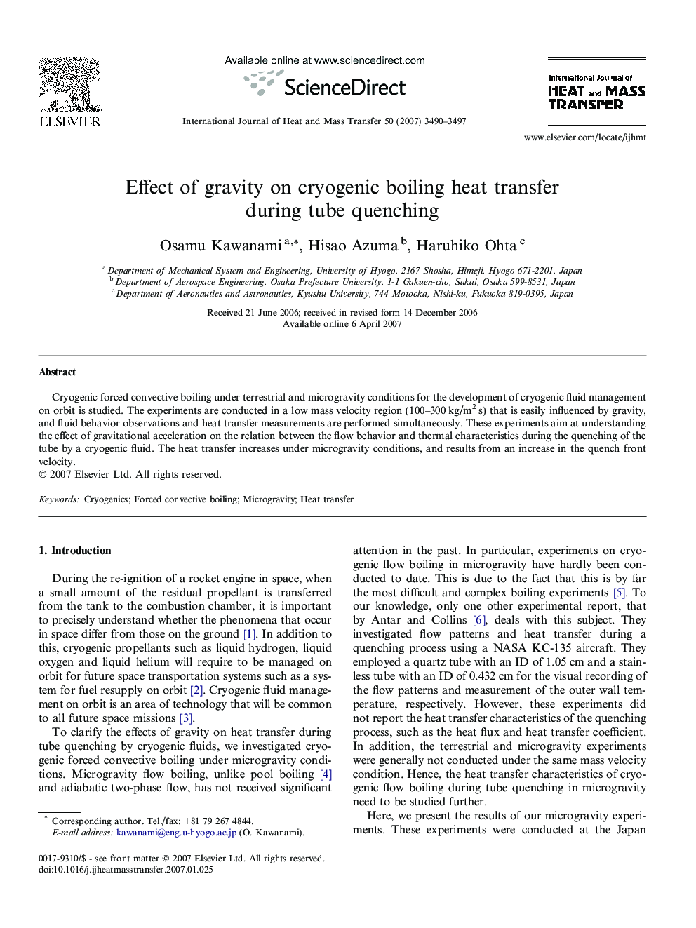 Effect of gravity on cryogenic boiling heat transfer during tube quenching